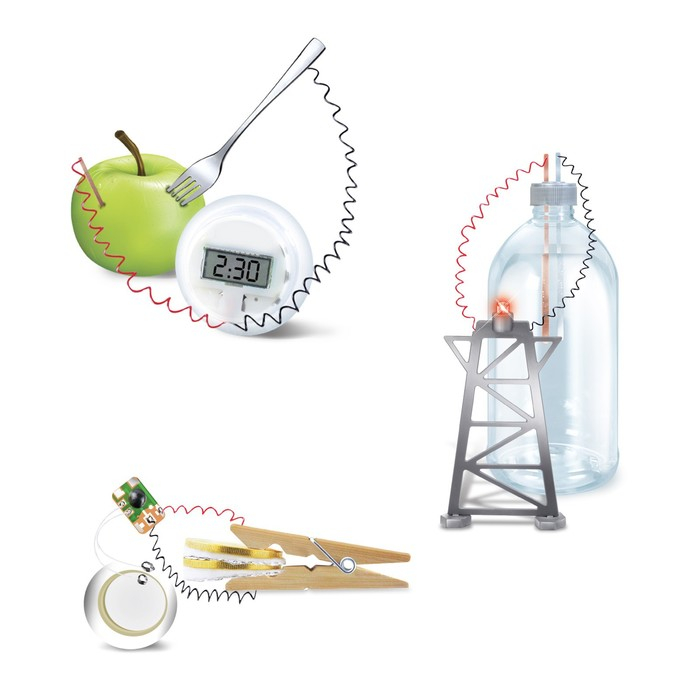 Набор для опытов 3 в 1 &laquo;Природное электричество&raquo;, электронный циферблат