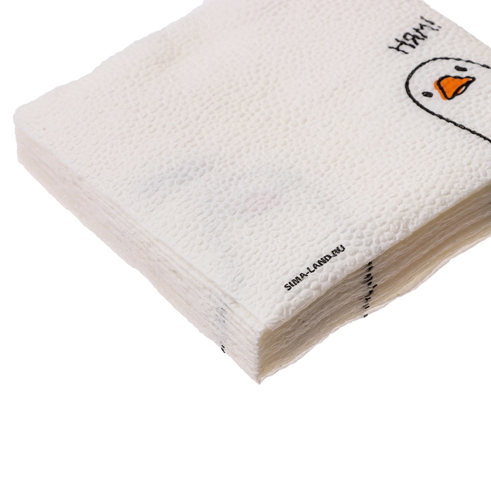 Салфетки бумажные однослойные Салфетки бумажные однослойные "Гусь"ням 24х24 см, набор 20 шт.