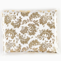 Лоскут для рукоделия, атлас, золотой узор на белом, 50 × 75 см Лоскут для рукоделия, атлас, золотой узор на белом, 50 × 75 см