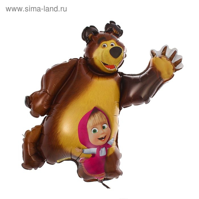 Шар фольгированный 14" &laquo;Маша и Медведь&raquo; для палочки, без клапана