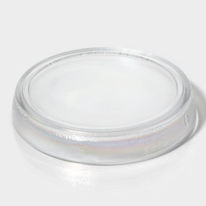 Набор тарелок стеклянных &laquo;Космос&raquo;, 4 предмета: 2 тарелки 18,5&times;5,5 см, 2 тарелки 19,8&times;3,5 см, цвет перламутровый