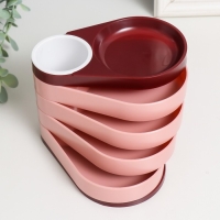 Шкатулка для украшений пластик "Капелька. Пять уровней" розовая 15,5х9,5х11 см Шкатулка для украшений пластик "Капелька. Пять уровней" розовая 15,5х9,5х11 см