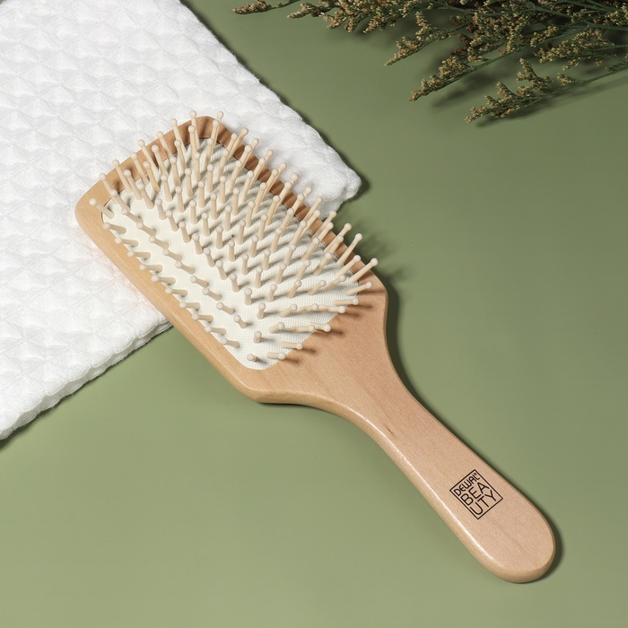 Расчёска массажная, широкая, 7,5 × 23,5 см, цвет «светлое дерево» Расчёска массажная, широкая, 7,5 × 23,5 см, цвет «светлое дерево»