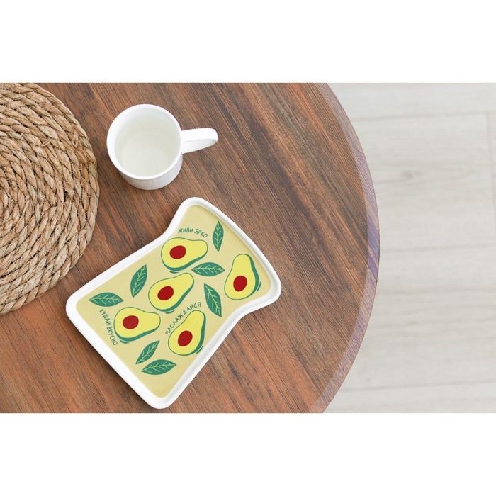 Чайная пара керамическая &laquo;Наслаждайся&raquo;, кружка 200 мл, блюдце 17.8х13.3 см, цвет белый