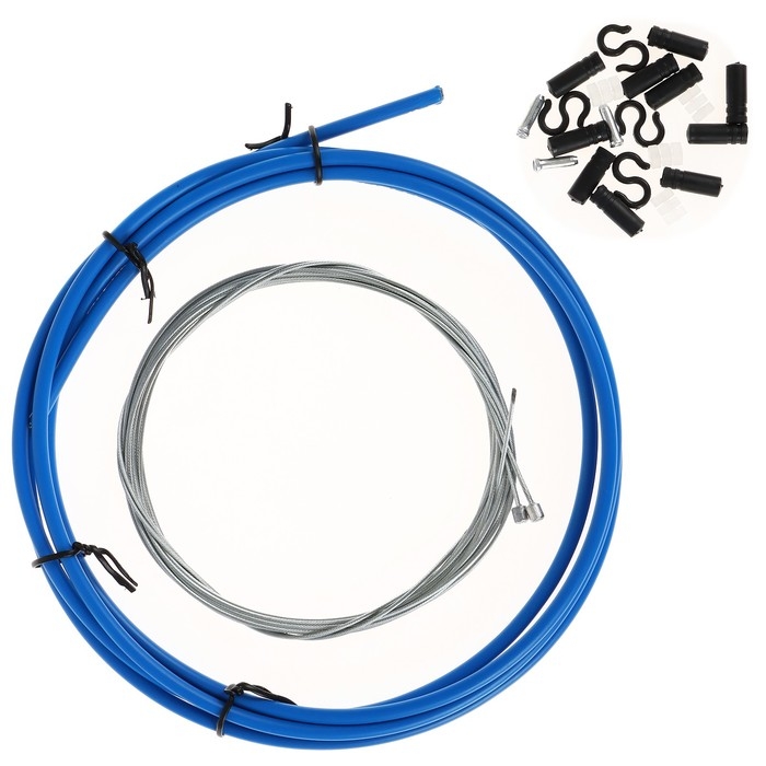 Оплётка и тросы переключателя, цвет синий Оплётка и тросы переключателя, цвет синий