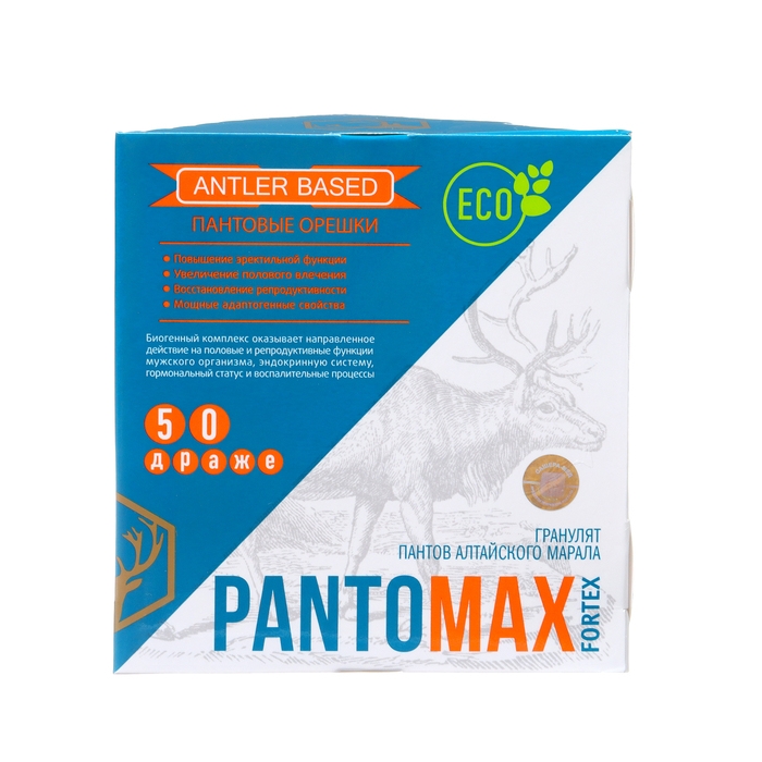Биогенный комплекс Pantomax fortex для мужского здоровья, 3 уп. по 50 драже Биогенный комплекс Pantomax fortex для мужского здоровья, 3 уп. по 50 драже