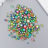 Бусины для творчества пластик "Круглые. Градиент. Русалка зелёное ассорти" d=3-8мм, н-р 10гр Бусины для творчества пластик "Круглые. Градиент. Русалка зелёное ассорти" d=3-8мм, н-р 10гр