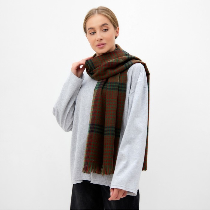 Шарф зимний с кистями MINAKU 65*180 + 8 см клетка Шарф зимний с кистями MINAKU 65*180 + 8 см клетка