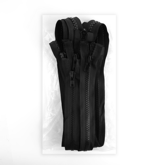 Молния &laquo;Трактор&raquo;, №8, разъёмная, 2 замка, замки автомат, 110 см, цвет чёрный, цена за 1 штуку