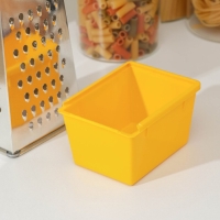 Тёрка Доляна &laquo;Комфорт&raquo;, 4 грани, с контейнером 450 мл, ручка круглая, 28&times;12&times;9 см, цвет МИКС