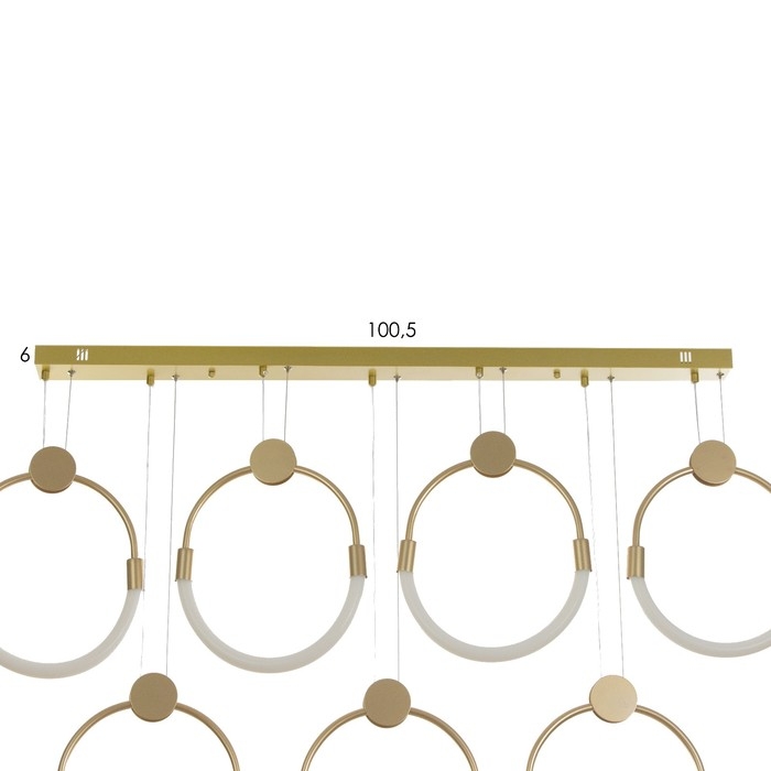Светильник Светильник "Кольца" 7хLED 75Вт 3000К золото 135х50 см