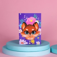 Подарочный набор для девочки &laquo;Лисенок&raquo;, сумка, набор резинок, блокнот, тату