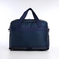 Сумка дорожная на молнии, с увеличением, наружный карман, длинный ремень, цвет синий Сумка дорожная на молнии, с увеличением, наружный карман, длинный ремень, цвет синий