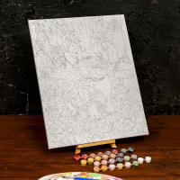 Картина по номерам на холсте с подрамником «Корги в осенней листве», 40 х 50 см Картина по номерам на холсте с подрамником «Корги в осенней листве», 40 х 50 см