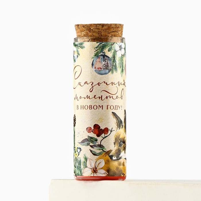 Свеча новогодняя «Сказочных моментов», на Новый год, аромат вишня, 9 х 3,5 см Свеча новогодняя «Сказочных моментов», на Новый год, аромат вишня, 9 х 3,5 см