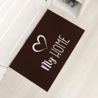Коврик придверный Доляна My home, 50&times;80 см, влаговпитывающий, светящийся в темноте, цвет коричневый