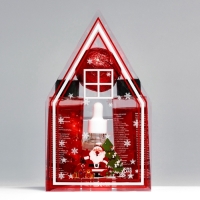 Новогодний подарочный набор косметики &laquo;Пряничный домик&raquo; для душа и ванны, красная серия