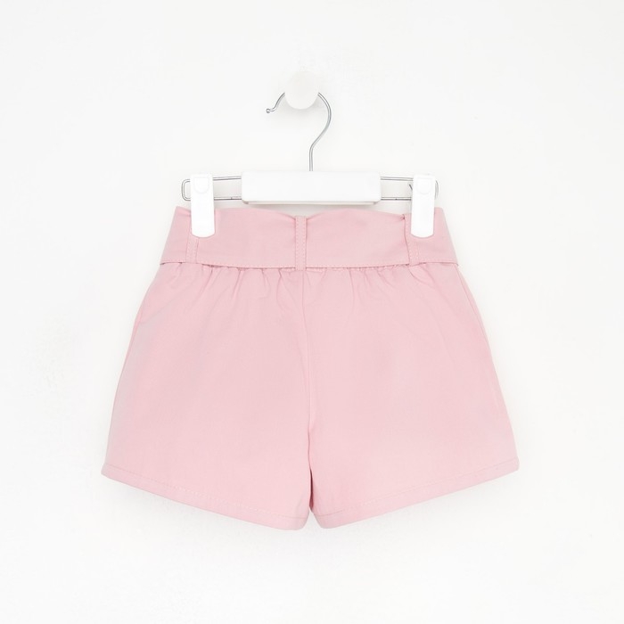 Шорты для девочки с поясом KAFTAN, размер 34 (122-128), цвет пудра