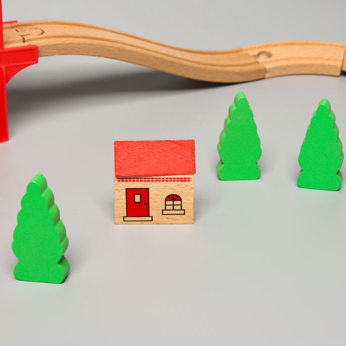 Железная дорога &laquo;Большое путешествие&raquo;, с мостом, 39 деталей, 27,5 &times; 27,5 &times; 5,6 см