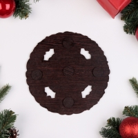 Набор "Синяя подкова", подставка под горячее и 2 подстаканника, D-20,5 см Набор "Синяя подкова", подставка под горячее и 2 подстаканника, D-20,5 см