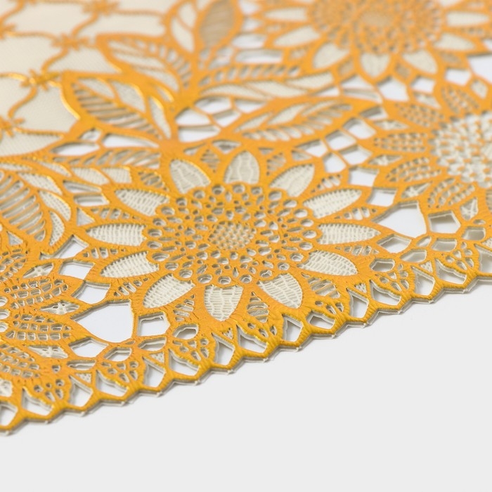 Салфетка сервировочная на стол «Подсолнухи», 45×30 см, цвет золотой Салфетка сервировочная на стол «Подсолнухи», 45×30 см, цвет золотой