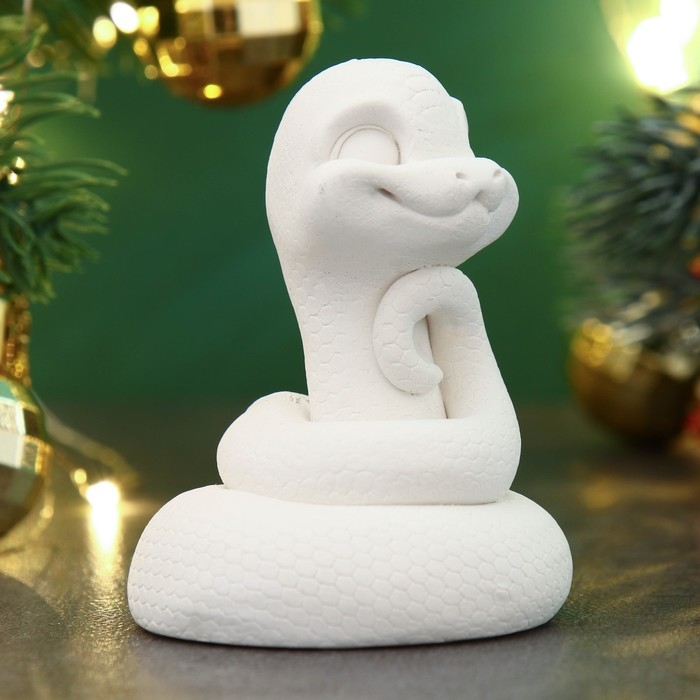 Новый год. Символ 2025. Фигура для раскраски Новый год. Символ 2025. Фигура для раскраски "Змейка Фея" 7х6см