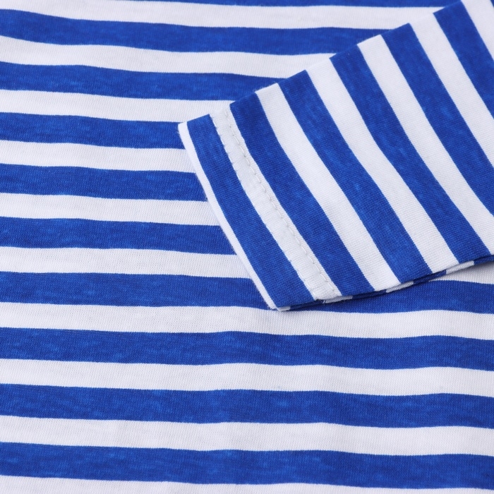 Фуфайка (тельняшка) детская, цвет белый/синий, рост 140