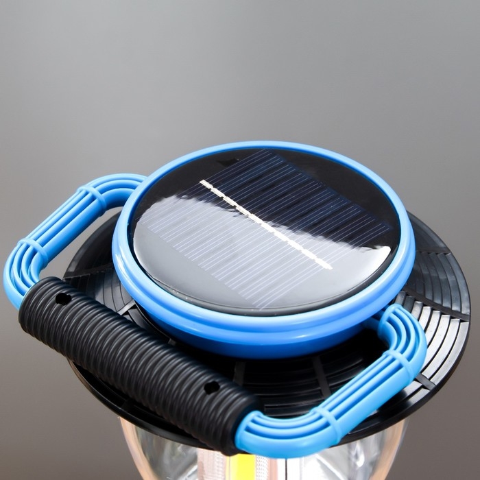 Светильник "Алдни" LED 12Вт USB от батареек 4хАА синий 12,5х12,5х21,5 см RISALUX