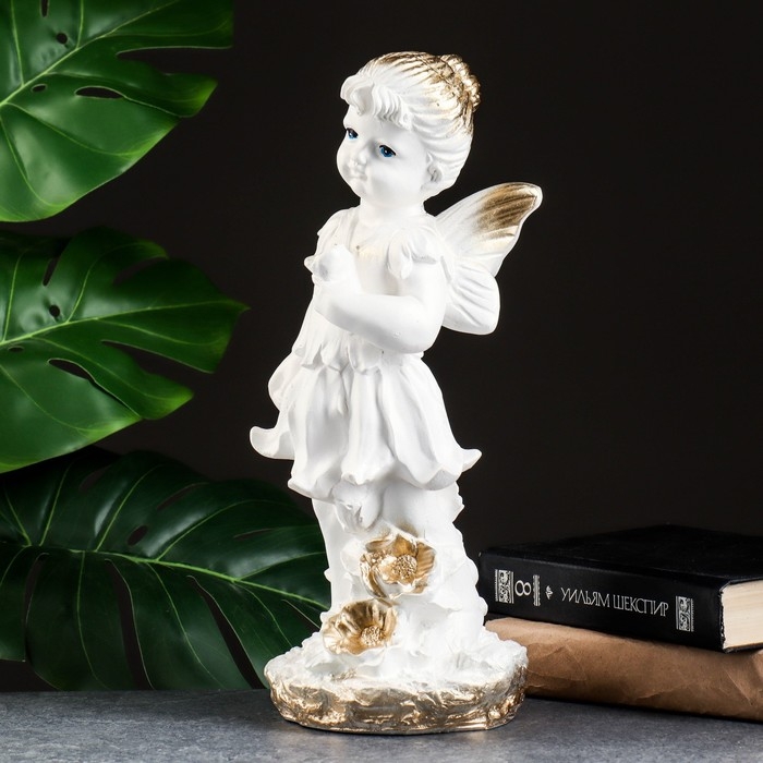 Фигура Фигура "Фея Флора" белая 38х17х16см