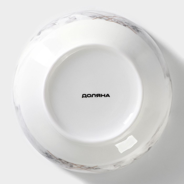 Салатник фарфоровый Доляна &laquo;Мрамор&raquo;, 600 мл, d=15,5 см