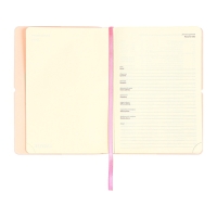 Ежедневник недатированный A5 136 листов deVENTE. Jane, мягкая обложка пвх, резинка, перфорация, ляссе, блок 70, розовый Ежедневник недатированный A5 136 листов deVENTE. Jane, мягкая обложка пвх, резинка, перфорация, ляссе, блок 70, розовый