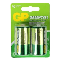Батарейка солевая GP Greencell Extra Heavy Duty, D, R20-2BL, 1.5В, блистер, 2 шт. Батарейка солевая GP Greencell Extra Heavy Duty, D, R20-2BL, 1.5В, блистер, 2 шт.