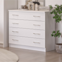 Спальный гарнитур Бася (Комплект 7 предметов), Белый