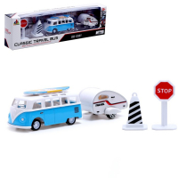 Машина металлическая «Большое путешествие», инерция, с прицепом, МИКС Машина металлическая «Большое путешествие», инерция, с прицепом, МИКС