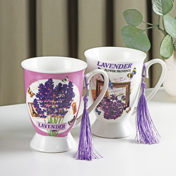 Кружка керамическая &laquo;Лаванда&raquo;, 320 мл, цвет МИКС