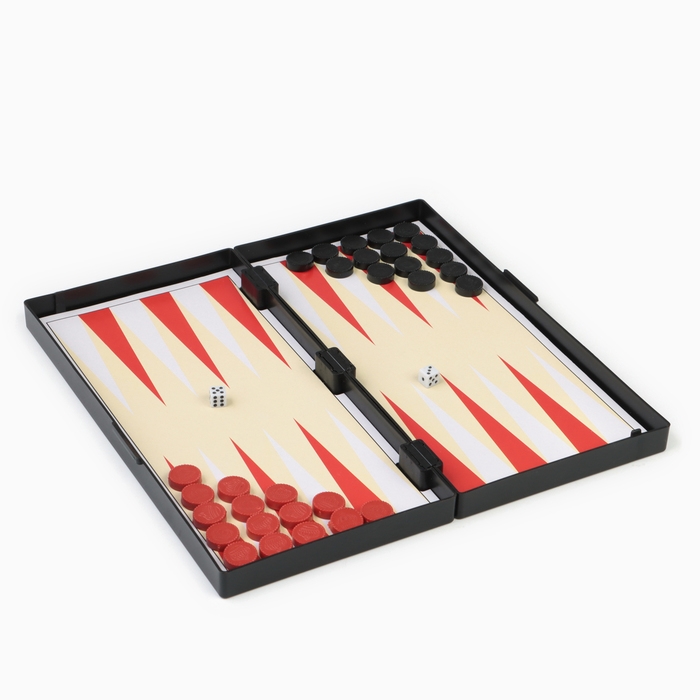 Настольная игра 3 в 1 Настольная игра 3 в 1 "Зук": нарды, шахматы, шашки, магнитная доска 24.5 х 24.5 см