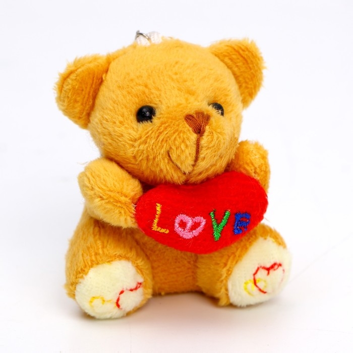 Мягкая игрушка - брелок &laquo;Мишка с сердцем&raquo;, цвета МИКС