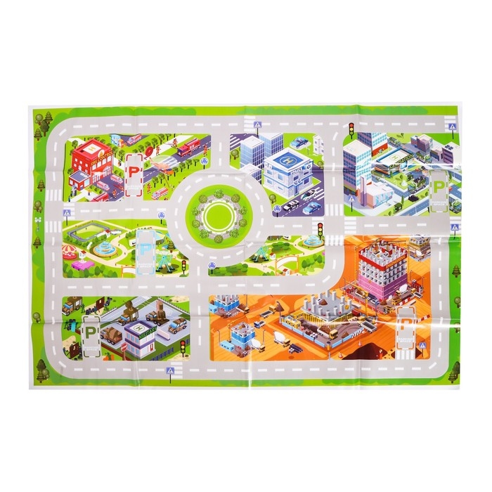 Набор игровой &laquo;Дорожная служба&raquo;, машинки 12 штук, дорожные знаки, игровое поле