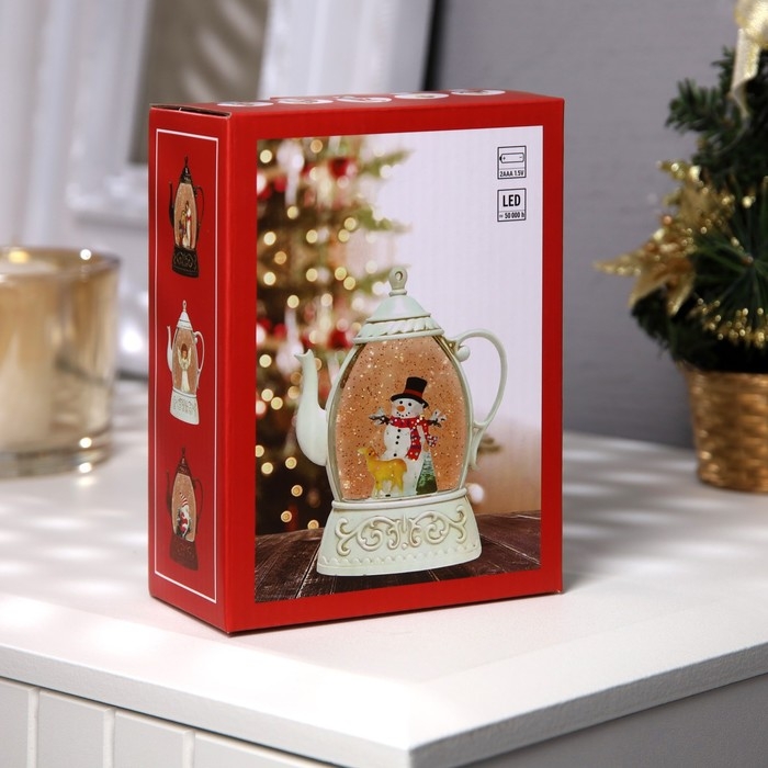 Светодиодная фигура &laquo;Дед Мороз&raquo; 8 &times; 13.3 &times; 4.5 см, пластик, батарейки АААх2 (не в комплекте), свечение тёплое белое