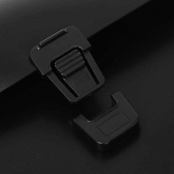 Папка-портфель А4, 1 отделение Calligrata, 700 мкм, песок, чёрная