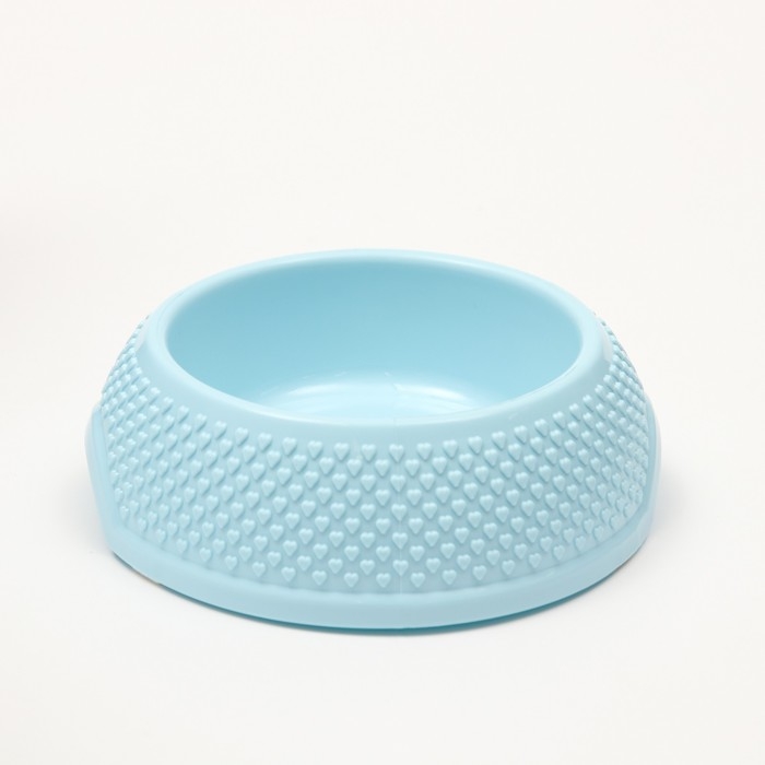 Миска пластиковая округлая с рельефными бортиками 400 мл, 20 х 4,5 см, голубая Миска пластиковая округлая с рельефными бортиками 400 мл, 20 х 4,5 см, голубая