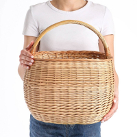 Корзина "Уральская", 15 л, дно 18х28 см, верх 24х34 см, H=28/40 см, ива Корзина "Уральская", 15 л, дно 18х28 см, верх 24х34 см, H=28/40 см, ива