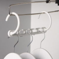 Вешалка органайзер трансформер, 24 см, 5 крючков, цвет белый Вешалка органайзер трансформер, 24 см, 5 крючков, цвет белый