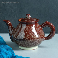 Набор чайный Риштанская Керамика "Узоры", 9 предметов, (чайник 0.8 л, пиалы 0.3 л) Набор чайный Риштанская Керамика "Узоры", 9 предметов, (чайник 0.8 л, пиалы 0.3 л)