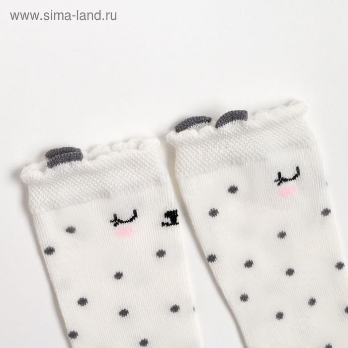 Гольфы Крошка Я &laquo;Зайка&raquo; 12-14 см, цвет молочный