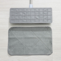 Швабра для мытья пола плоская Доляна, 2 насадки из микрофибры, телескопическая стальная ручка, 41&times;15&times;92(136) см