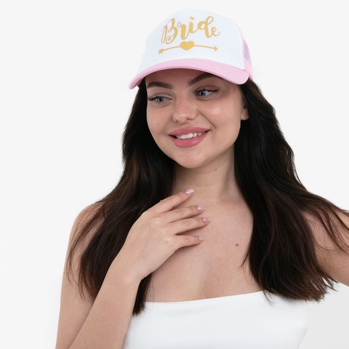 Кепка для девичника Bride, цвет розовый, карнавальный аксессуар