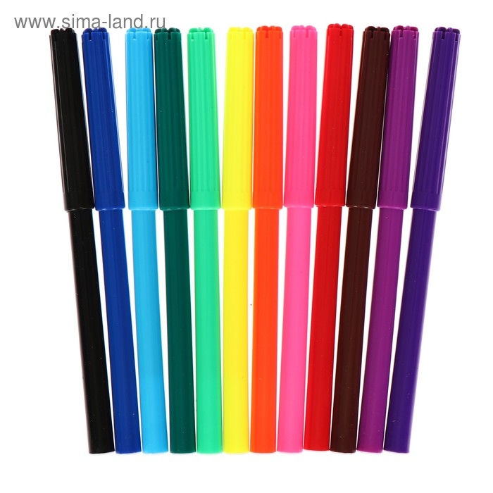 Фломастеры 12 цветов, "Гарри Поттер", картонная коробка, с европодвесом