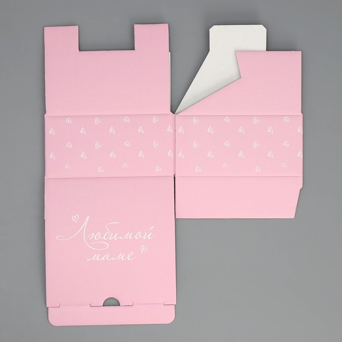 Коробка подарочная сборная, упаковка, «Любимой маме», 15 х 15 х 7 см Коробка подарочная сборная, упаковка, «Любимой маме», 15 х 15 х 7 см