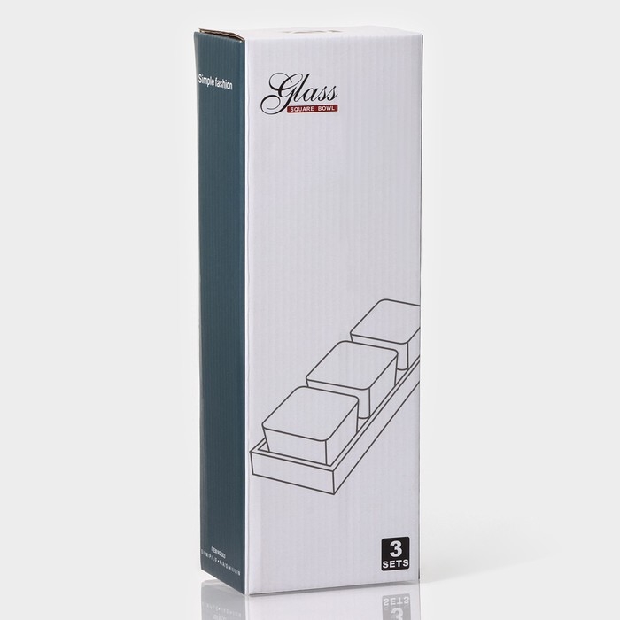 Менажница стеклянная Magistro &laquo;Званый прием&raquo;, 3 секции, 250 мл, 31&times;9&times;6 см